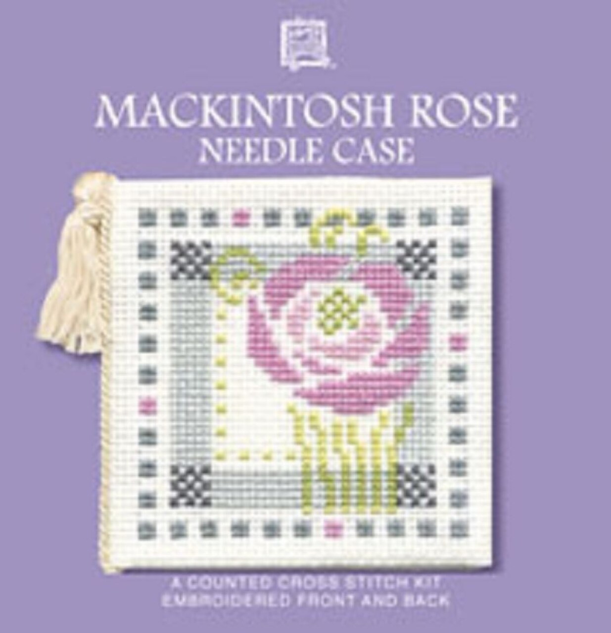 Textile Heritage Needle Case Counted Cross Stitch Kit - Mackintosh Rose